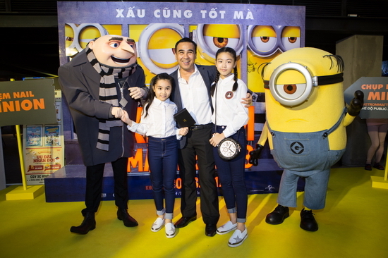 3 bố con MC Quyền Linh