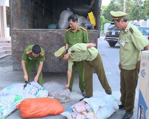 Phát hiện hàng trăm sản phẩm động vật đã bốc mùi, không có chủ