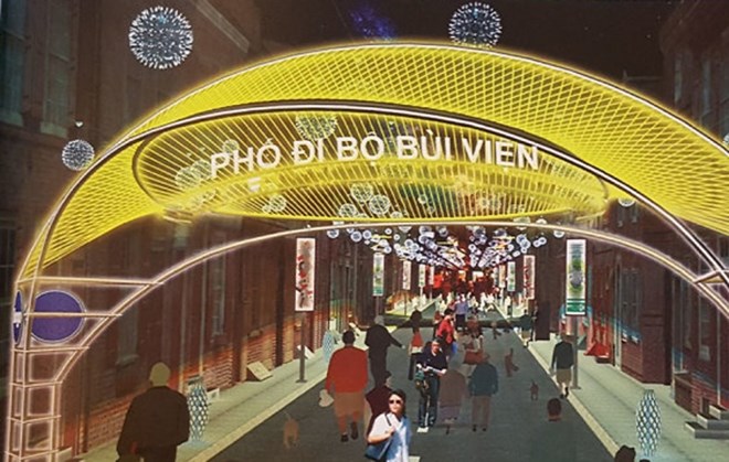 Phối cảnh Phố đi bộ Bùi Viện
