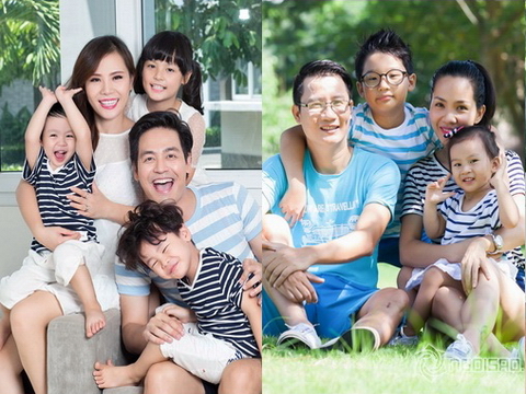 Những gia đình sao Việt có chồng đẹp, vợ xinh và con dễ thương