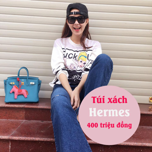 Chiếc túi Hermes Birkin xanh có giá 400 triệu đồng.