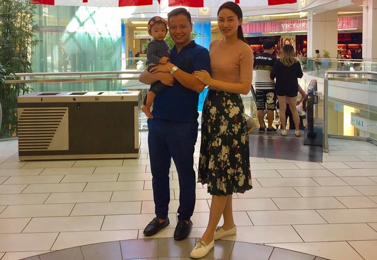 Gia đình á hậu Trà My vui chơi bên nhau