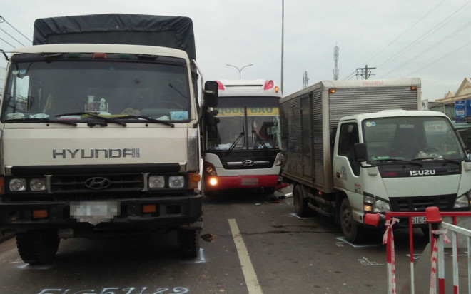 Hiện trường vụ tai nạn. Ảnh: Thái Linh.