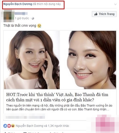 Bạn gái Anh Dũng cũng quan tâm tới ồn ào thả thính của Bảo Thanh