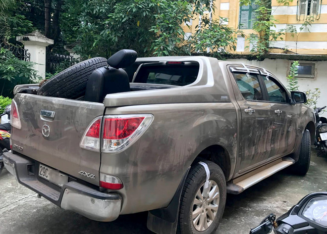 Xe bán tải được Hiệp sử dụng để vận chuyển ma túy. Ảnh: 