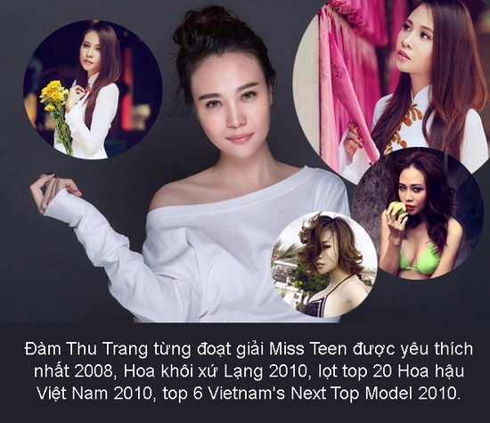 Đàm Thu Trang sinh năm 1989, người dân tộc Tày, gốc Lạng Sơn. Cao 1m76, sở thân hình khá gợi cảm, nóng bỏng và quyến rũ, Đàm Thu Trang từng đoạt giải Miss Teen được yêu thích nhất 2008, Hoa khôi xứ Lạng 2010, lọt top 20 Hoa hậu Việt Nam 2010, top 6 Vietnam's Next Top Model 2010.  Sau khi tốt nghiệp khoa thanh nhạc tại Đại học Văn hóa Nghệ thuật Quân Đội (Hà Nội), Thu Trang Nam tiến vào TP.HCM lập nghiệp, quyết tâm đi theo con đường ca hát.  Cô đã phát hành album 'Lạnh lùng... Tạm biệt anh' và vừa cho ra mắt MV mới 'Nguyện ước quay về' cách đây không lâu. Tuy được nhận xét là có giọng hát truyền cảm, đầy nội lực nhưng Thu Trang vẫn chưa gặt hái được những thành công như cô mong đợi. 