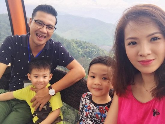 Trấn Thành, Bảo Thy, Thu Minh, Ngô Thanh Vân, BTV Lê Bình, MC Đan Lê, Cao Thái Sơn, Ngọc Quyên, tin tức sao Việt, làng sao MC Đan Lê cùng ông xã đưa các con đi du lịch Đà Nẵng.
