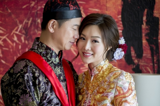 Ảnh cưới của Diệp Thúy Thúy và chồng.