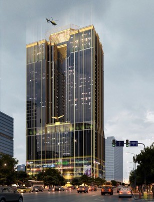 Tòa nhà Sunshine Center có kiến trúc đậm chất nghệ thuật lấy cảm hứng từ Trump Tower