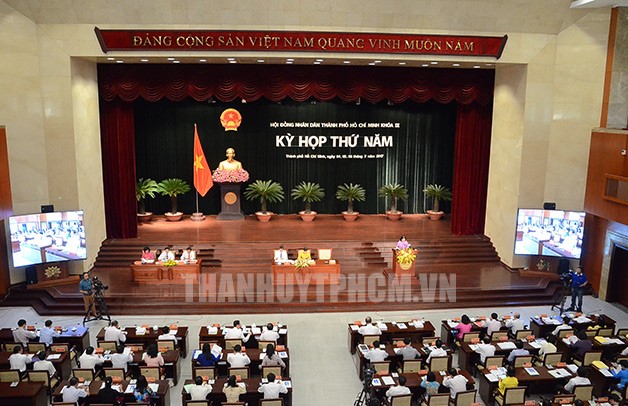 Toàn cảnh kỳ họp thứ 5 HĐND TP khóa IX - Nguồn ảnh: thanhuytphcm