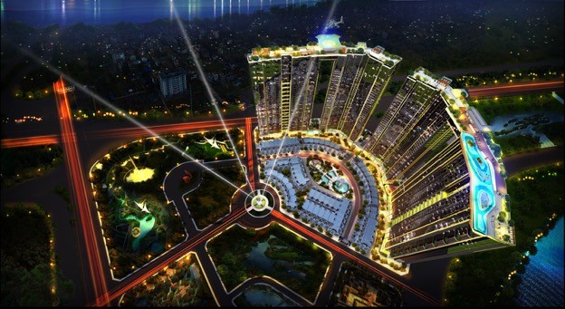 Sunshine City như một viên kim cương tỏa sáng từ bình minh đến mỗi lúc đêm về