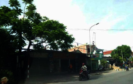 Hiện trường nơi xảy ra vụ ẩu đã khiến nạn nhân Cường tử vong.