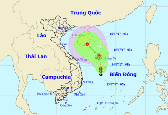 Vùng áp thấp hướng vào Bắc Bộ, cảnh báo lại mưa rất to