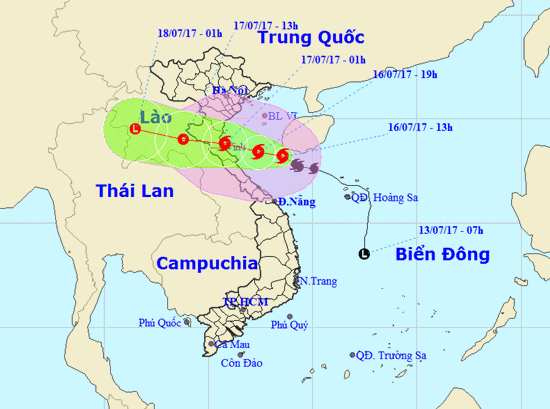 Bão số 2 đang giật cấp 12, dự báo đổ bộ Thanh Hóa - Hà Tĩnh