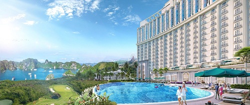 Hồ bơi ngoài trời với tầm nhìn hướng vịnh