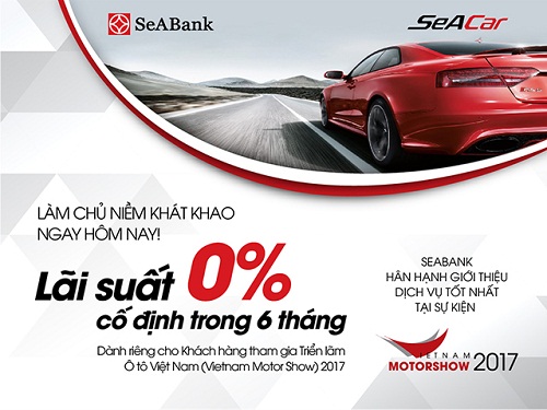 SeAbank ưu đãi khách hàng tại triển lãm Vietnam Motorshow 2017