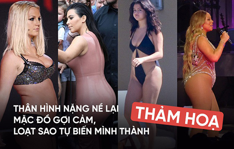 Thân hình nặng nề lại mặc đồ gợi cảm, loạt sao tự biến mình thành &quot;thảm họa&quot;