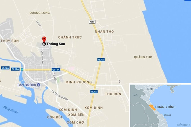 Nơi bé trai bị mất tích. Ảnh: 