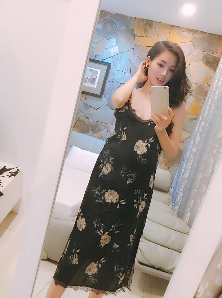 Tuy đang trong giai đoạn thai kỳ, Tâm Tít vẫn giữ được vóc dáng cân đối, không bị phát tướng.