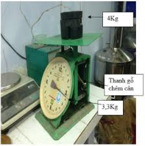 Trọng lượng chênh lệch sau khi cân được độ.