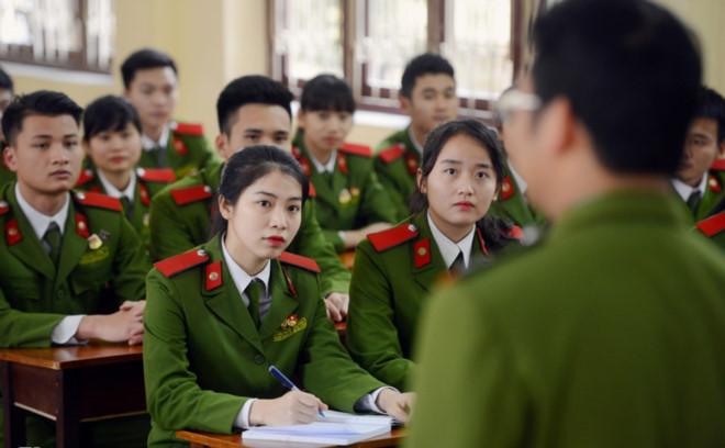 Học viên trong ngành công an. Ảnh: Anh Tuấn.
