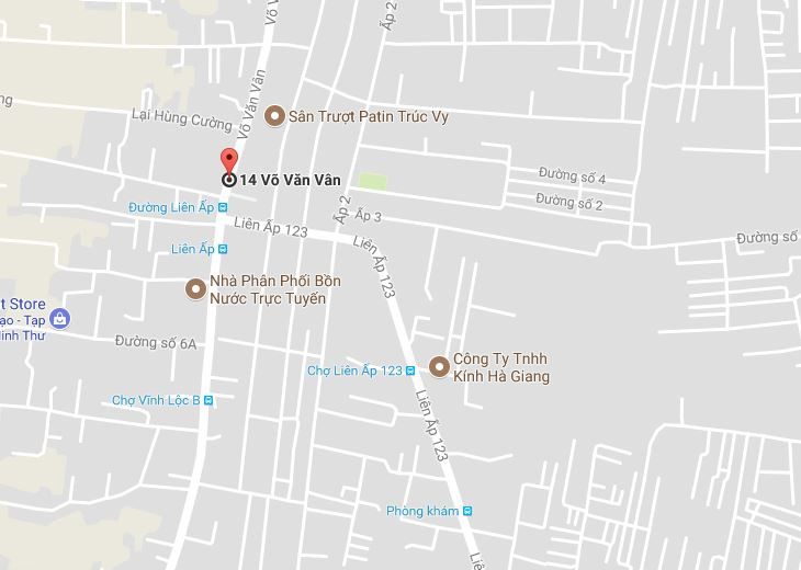 Vị trí gần nơi xảy ra vụ cháy. Ảnh: Google Maps.