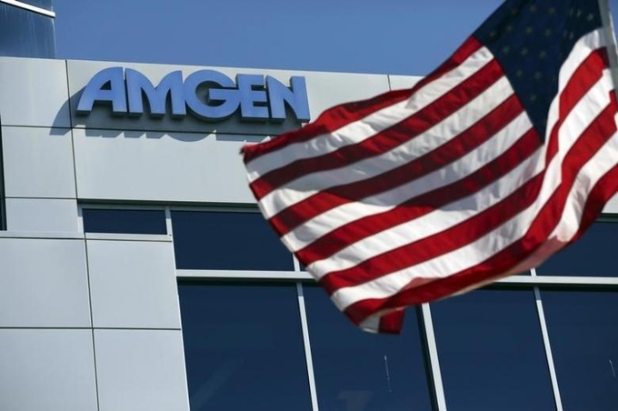 7. Amgen Tổng tiền mặt: 39,2 tỷ USD Tiền để ở nước ngoài: 37,4 tỷ USD Diễn biến cổ phiếu năm nay: +11,26%