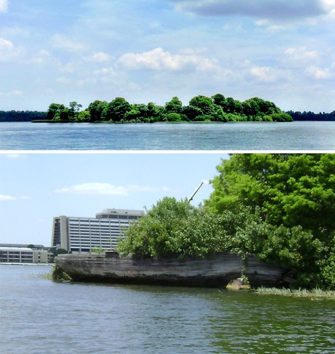 5. Đảo Discovery, Mỹ: Đảo Discovery được xây dựng trong công viên Walt Disney World ở bang Florida vào năm 1974. Nó đã trở thành địa điểm du lịch hấp dẫn khi du khách có thể chiêm ngưỡng nhiều loài động vật địa phương. Vào năm 1999, địa điểm này bị đóng cửa và bỏ hoang cho tới nay.