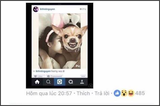 Bức ảnh rò rỉ được cho là Tường Linh lộ hình 