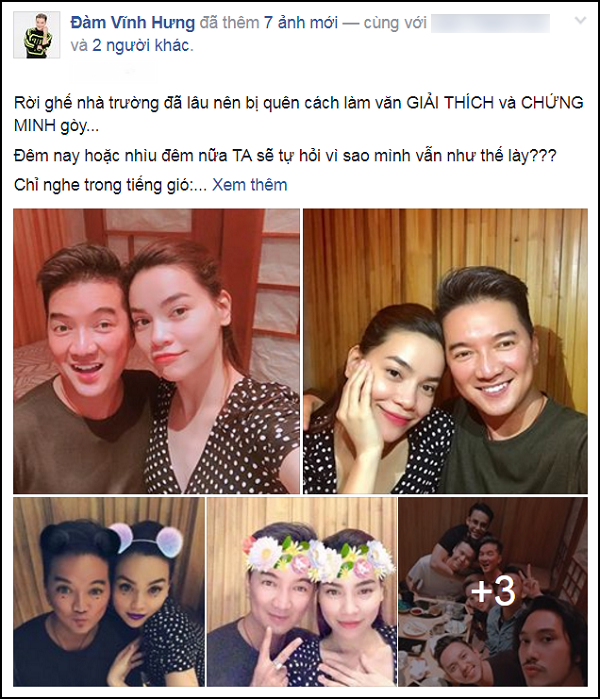 Cùng thời điểm, Mr Đàm cũng đăng tải rất nhiều hình ảnh thân thiết với đàn em.