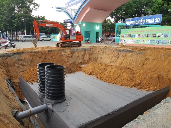 Cận cảnh hồ điều tiết chống ngập thông minh đầu tiên tại TP.HCM