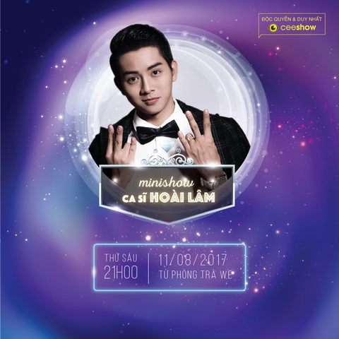 Trong Minishow sắp tới, Hoài Lâm sẽ gửi tới khán giả những ca khúc nhạc trẻ và bolero đã gắn bó với tên tuổi của mình. 