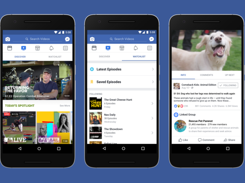 Facebook Watch: Đối thủ mới cho người khổng lồ YouTube