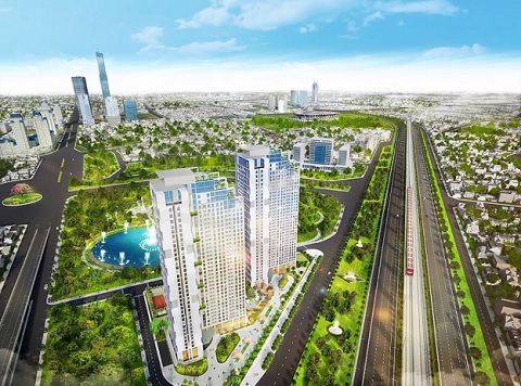 Phối cảnh dự án Chung cư cao cấp Mỹ Đình Pearl dự kiến bàn giao vào quý IV năm 2018