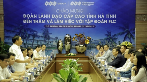 Bí thư Tỉnh ủy Hà Tĩnh Lê Đình Sơn phát biểu tại buổi lễ