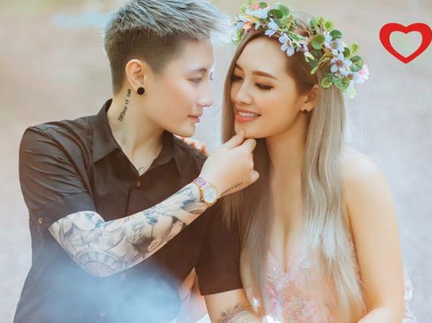 MC Ngọc Trang khoe ảnh cưới với người yêu đồng giới kém 8 tuổi