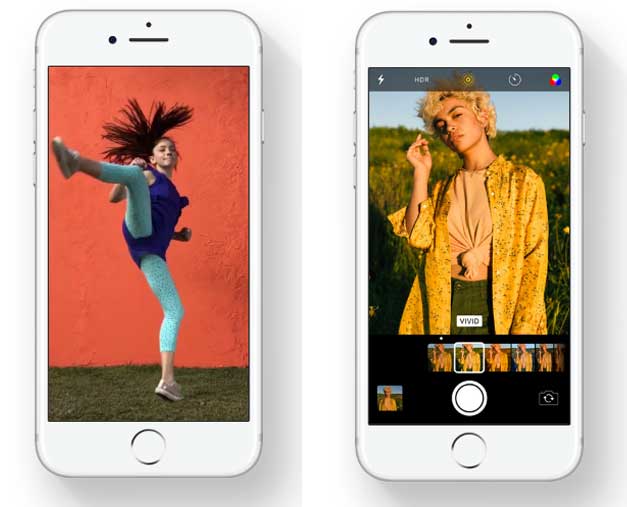 Camera và hình ảnh tốt hơn: Camera của iPhone đang nhận được một loạt các bản cập nhật trong iOS. Nó sẽ được cải tiến bằng việc nén các đoạn video và hình ảnh đã chụp tốt hơn, cũng như cung cấp cùng chất lượng hình ảnh với kích thước bằng một nửa kích thước trên thiết bị của người dùng. Apple đã thực hiện thay đổi chế độ chụp ảnh chân dung của mình, bao gồm cả kỹ thuật nhiếp ảnh tốt hơn  bằng cách giảm ánh sáng thông qua các camera kép . Các bức ảnh động sẽ được thêm các hiệu ứng 