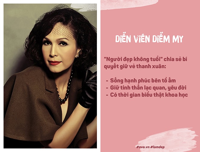 Diễm My năm nay đã 54 tuổi nhưng dáng người vẫn rất thon gọn, làn da căng mịn tươi trẻ. Đặt hình ảnh Diễm My hiện tại và quá khứ cách đây 20 – 30 năm, nhiều người thầm ghen tỵ với quá trình “lão hóa” quá chậm của cô.