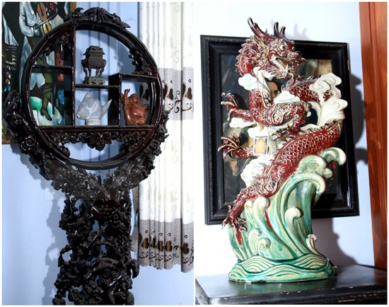 Lâm Chi Khanh, làng sao Những vật trang trí đắt đỏ được bố mẹ Lâm Khánh Chi dày công sưu tập.