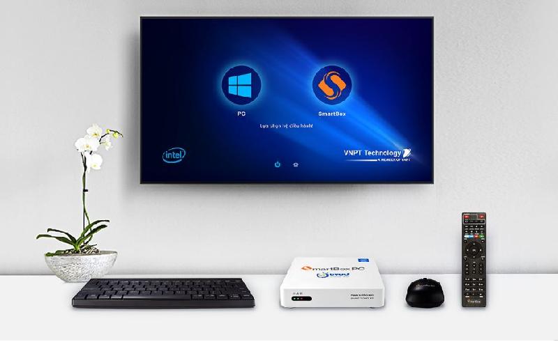 Màn hình lựa chọn hệ điều hành sử dụng khi khởi động thiết bị SmartBox PC