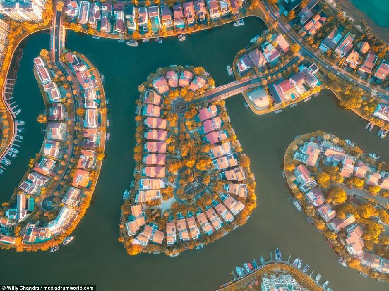 Quy hoạch của Singapore nhìn từ trên cao hình ảnh 7 Các ngôi nhà trên đảo Sentosa được thiết kế đồng nhất, đem lại vẻ đẹp hài hòa, dịu mắt.