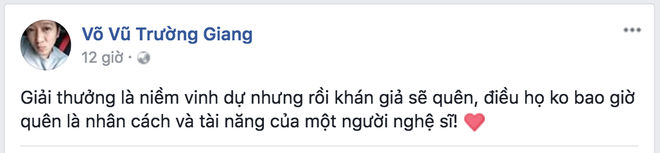 Trường Giang đăng tải status ẩn ý sau khi kết thúc lễ trao giải VTV Awards.