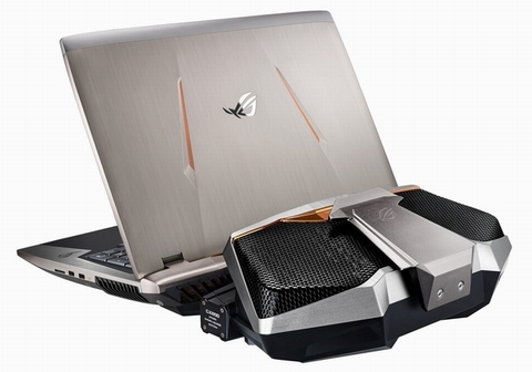 ROG GX800 được trang bị màn hình 4K UHD và hiệu năng siêu mạnh mẽ từ card đồ họa kép NVIDIA GeForce GTX 1080 SLI. Đặc biệt đó chính là hệ thống tản nhiệt nước độc quyền biến GX800 trở thành quái vật hiệu năng khi có thể ép xung đồng thời CPU, card đồ họa và RAM để mang lại trải nghiệm các tựa games nặng trong một thế giới 4K UHD chân thực. Bàn phím MechTAG với switch cơ và hệ thống đèn nền RGB per-key đa màu sắc cũng giúp mang lại sự đặc biệt của chiếc laptop này.