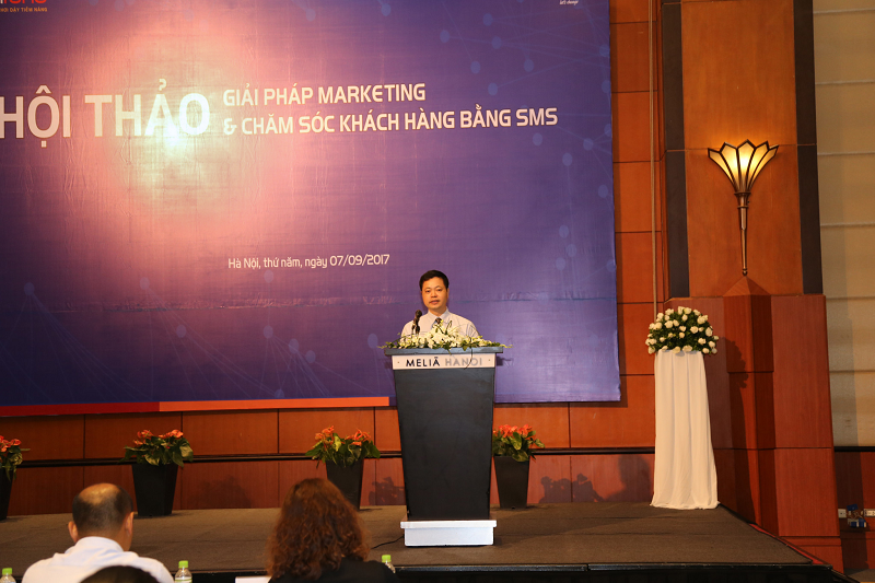 Ông Trần Bình Dương – TGĐ Công ty CP Truyền thông VMG chia sẻ về giải pháp SMS Brandname và SMS đầu số dài