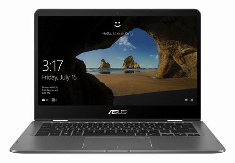 Màn hình 14-inch Full HD có viền NanoEdge siêu mỏng giúp ZenBook Flip 14 có kích thước nhỏ gọn chỉ như một chiếc máy tính xách tay 13 inch thông thường, đặc biệt có thời lượng pin lên tới 13 tiếng. ZenBook Flip 14 còn được trang bị Windows 10 và cảm biến vân tay cho phép đăng nhập nhanh chóng và bảo mật cao với Windows Hello. ZenBook Flip 14 có hai lựa chọn màu sắc thời trang gồm vàng ánh băng (Icicle Gold) và xám đen (Slate Grey).