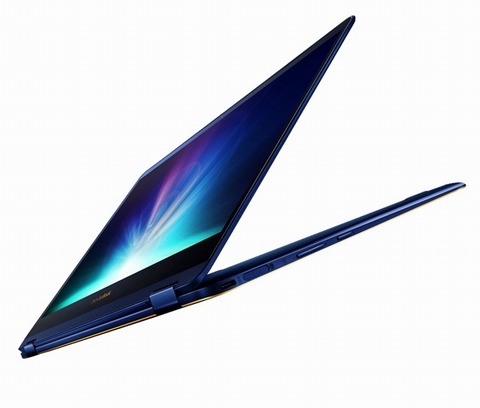 ZenBook Flip S (UX370) - laptop tùy biến mỏng và nhẹ nhất thế giới với thân máy 10,9mm siêu mỏng và trọng lượng 1,1kg siêu nhẹ. Màn hình của máy có khả năng xoay gập 360 độ.