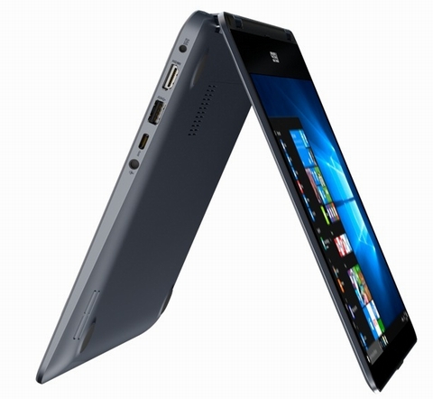 Laptop xoay gập 360 độ VivoBook Flip 14 (TP401) 14-inch có khả năng tùy biến chuyển đổi giữa 4 chế độ làm việc như Laptop, Tablet, Stand, Tent hoặc tùy chỉnh theo bất cứ góc độ mà người dùng mong muốn. VivoBook Flip chỉ mỏng 15,4mm và nhẹ 1,5kg. Laptop sở hữu màn hình NanoEdge 14-inch Full HD và trang bị công nghệ góc nhìn rộng 178 độ trong thân máy 13-inch.