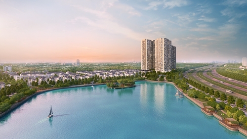 Vinhomes Green Bay có mật độ xây dựng chỉ 19% với điểm nhấn là công viên cây xanh và hồ điều hòa rộng 10,6ha