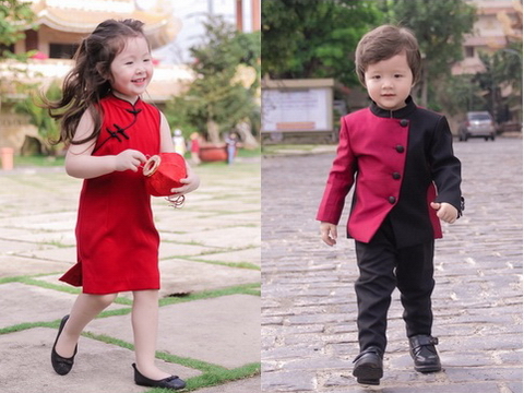Elly Trần khoe ảnh hai thiên thần cực đáng yêu trong bộ ảnh trung thu