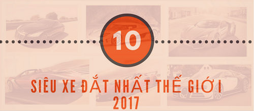 (Infogarphic) - Top 10 siêu xe đắt nhất thế giới năm 2017